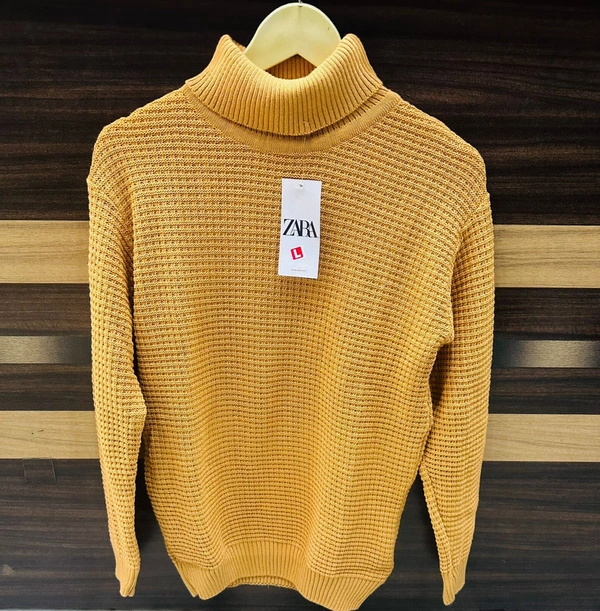 Zara High Neck Pull Over - Gold, Xxl