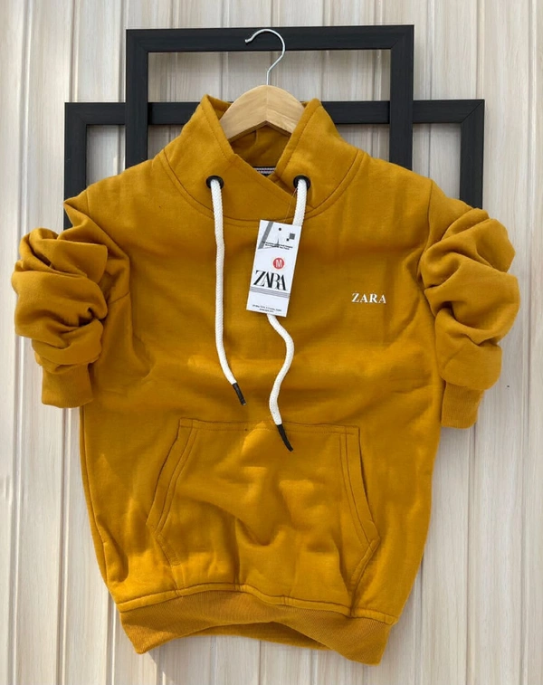 Zara High Neck Sweat Shirt - Gold, M