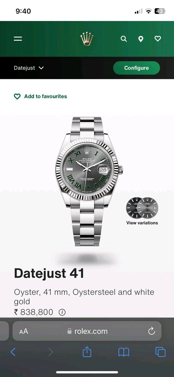Rolex  (7aa) ( Automatic Working ) Luxurybrandzone