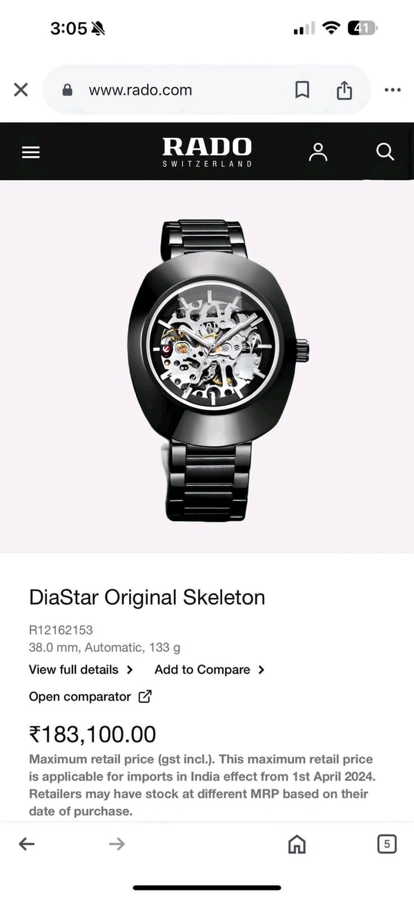Rado. | Automatic    |Luxurybrandzone |