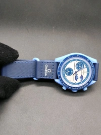 Omega Swatch |moon Face Watch |All Functions Working |quartz Machinary |Luxurybrandzone 