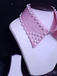 Classic Pearl Beaded Shirt Fashion Collar Detachable  - Pink Lace, Can Be Varied As Per Customer Requirement