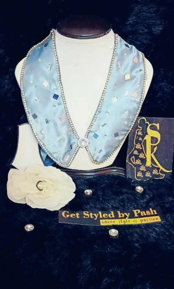 l Rhinostone Embellished Chelsea Fashion Collar - Catskill White, WhatApp Us For Size changes, Get Free Luxury Scrunchie Gift!