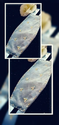  Spk "Rhinostone embellished luxury velvet face mask" - Dew, Customized