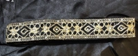 Gold Embroidered black Fashion Luxury belt - Black, Variable