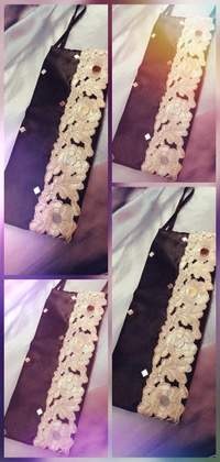 Black Silver Floral Patterned Wide Belt  - Variable, Black, Customized