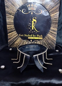 Black Rhinostone Embellished Fashion Luxury Collar - No Dry Clean Or Wash, Black, Get Free Luxury Gifts!