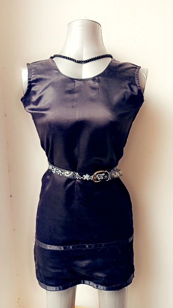 SPK Luxury Statement Silver Liquid Embroidered Vintage belt - Black, Waist : 38"-40"  Width- 0.75", Silver Liquid Embroidery