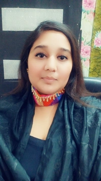 Phulkari Gold Chain embellished Fashion Luxury Collar - No Wash N Dry Clean, Red, Get Luxury Scrunchie Free!