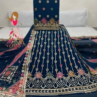 georgette with humrahi pure odhna - 4, 6