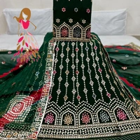 georgette with humrahi pure odhna - 4, 6