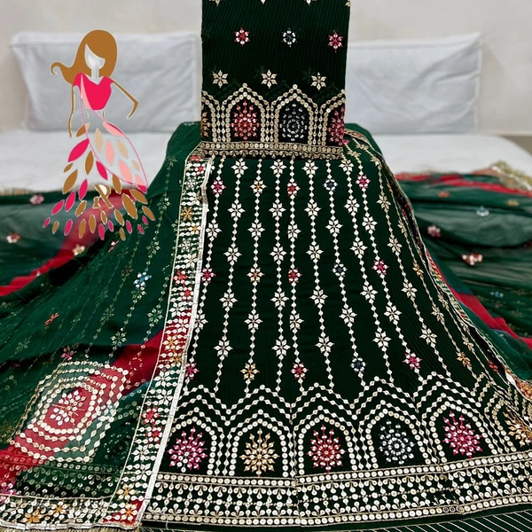 georgette with humrahi pure odhna - 4, 6