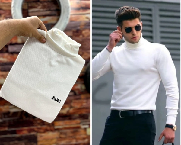 ZARA HIGH NECK SPECIALLY FOR WINTER - White, XL