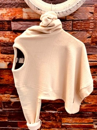 FULL SLEEVES HAIRY PLAIN PULLOVER - Pigment Indigo, L
