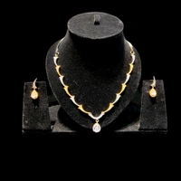 American diamond Necklace Set with gold and silver police - Shipping Cost Extra