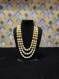 White Pearl Royal Style Multilayer Necklace - Shipping Cost Extra