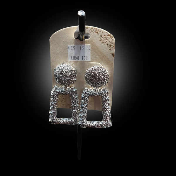 Silver Metal Drop Erring - Shipping Cost Extra