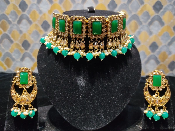 Amazing Gold Plated Choker Necklace Set - Shipping Cost Extra
