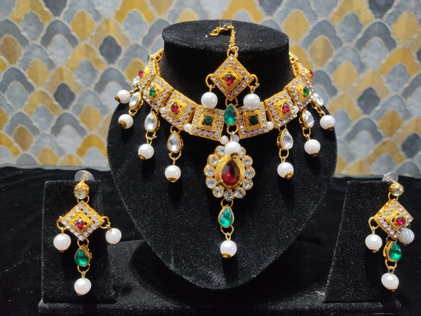 Kundan Choker Necklace Set - Shipping Cost Extra