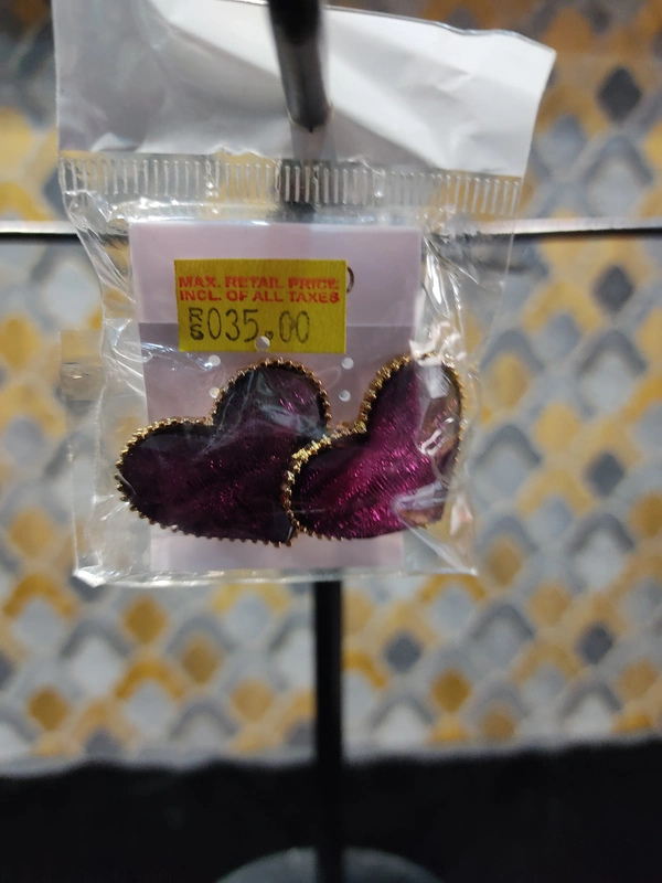HEART SAPE EARRING  - RED, GREEN, BLUE, ETC.., Shipping Cost Extra