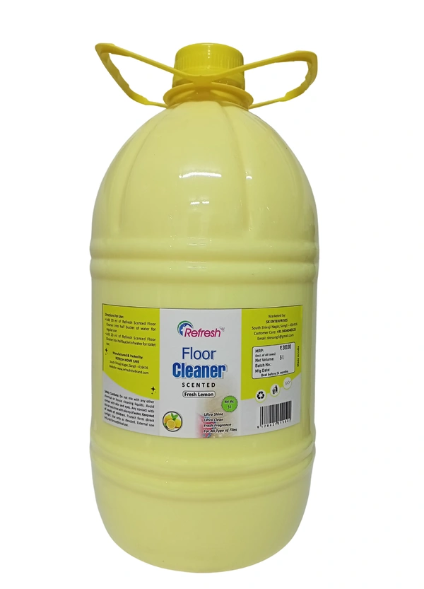 Refresh Sented Floor Cleaner - Lemon 5L - Pale Canary