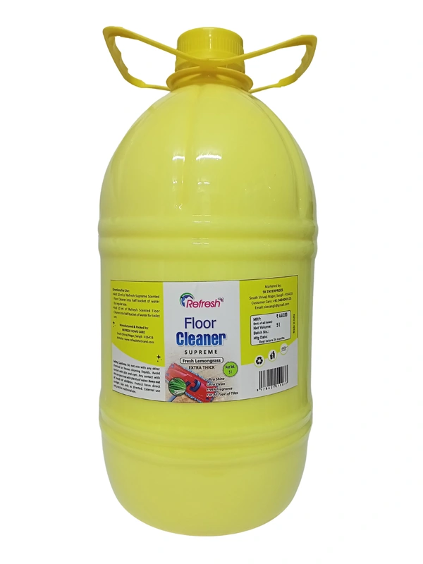 Refresh Sented Supreme Floor Cleaner - Lemongrass 5L - Yellow