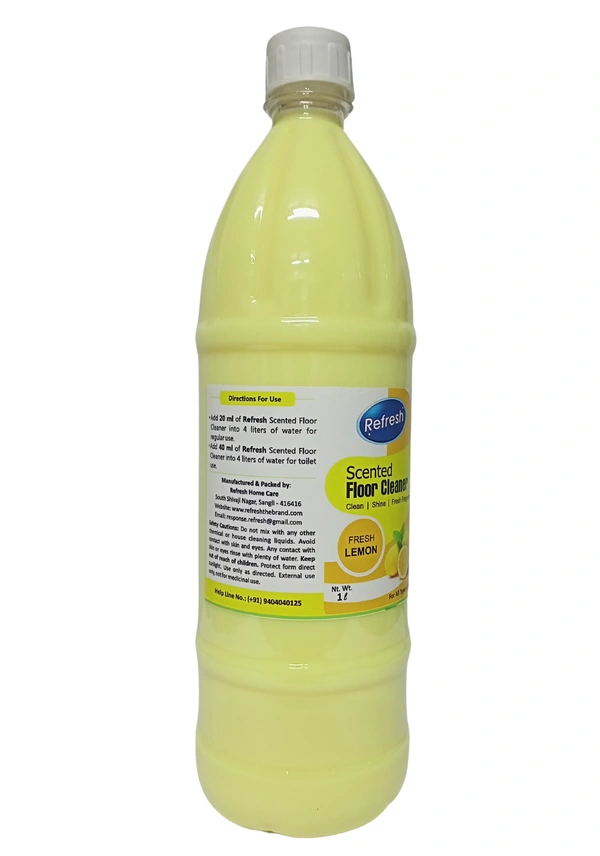 Refresh Sented Floor Cleaner - Lemon 1L - Pale Canary