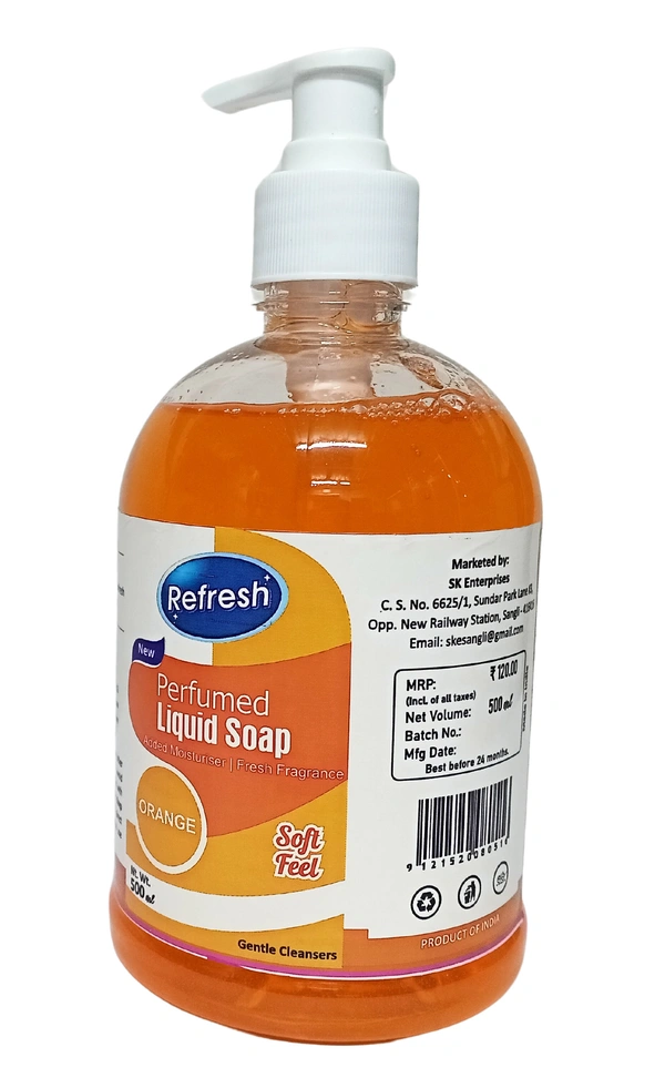 Refresh Perfumed Liquid Soap (Hand Wash) - Orange 500ml - Tangerine
