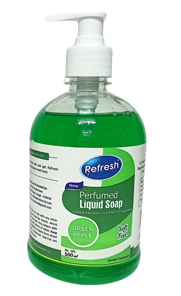 Refresh Perfumed Liquid Soap (Hand Wash) - Green Apple 500ml - Japanese Laurel