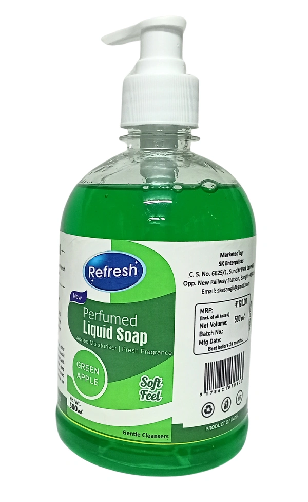 Refresh Perfumed Liquid Soap (Hand Wash) - Green Apple 500ml - Japanese Laurel