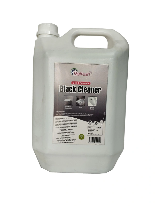 Refresh Premium Black Cleaner Hospital Grade (Bathroom) - 5L - Black