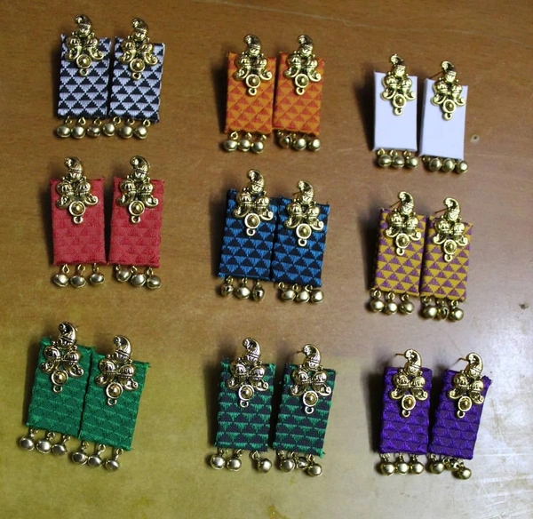 Fabric Earring - Pine Green