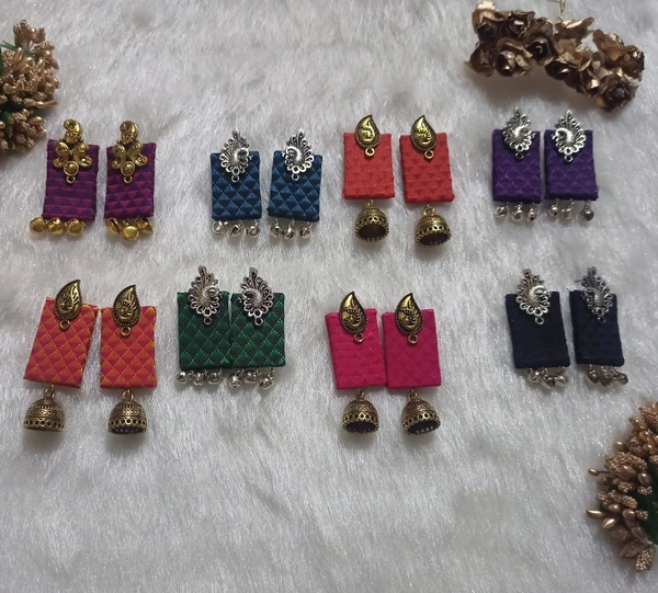 Fabric Earring - Teal