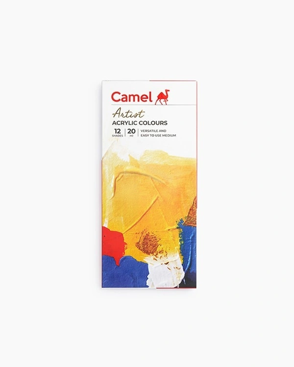 Camel  Artist  Acrylic  Colours  Assorted  pack  of  12  shades  in  20  ml 