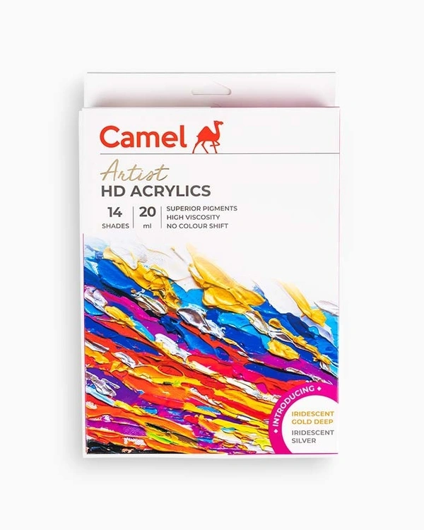 Camel  Artist  HD  Acrylics  Assorted  pack  of  14  shades 