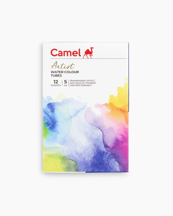 Camel  Artist  Water  Colours  Assorted  pack  of  tubes,  12  shades  in  5  ml