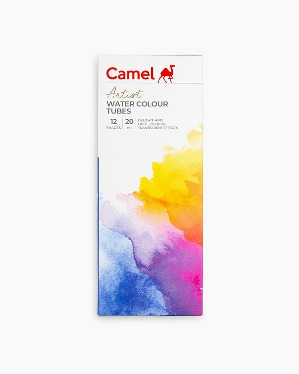 Camel  Artist  Water  Colours  Assorted  pack  of  tubes,  12  shades  in  20  ml 
