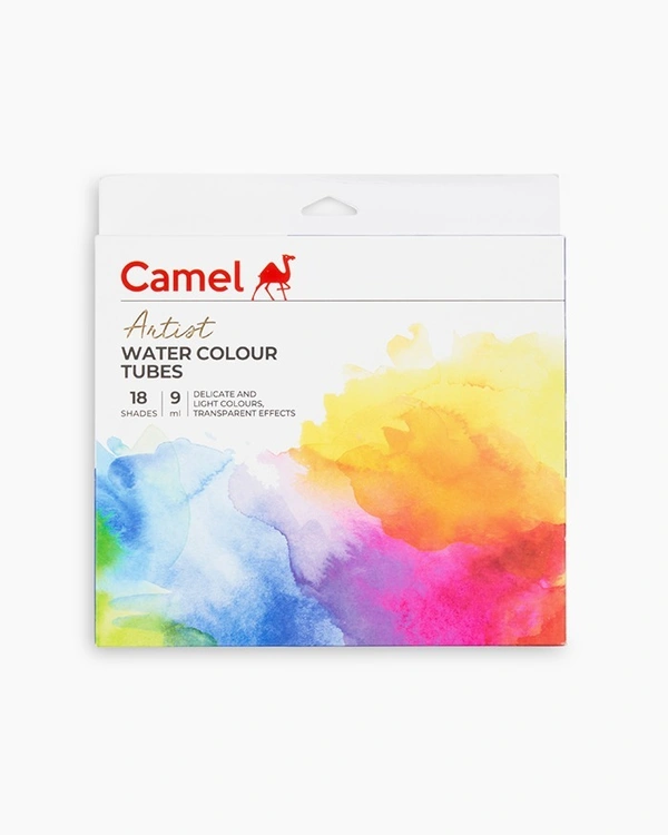 Camel  Artist  Water  Colours  Assorted  pack  of  tubes,  18  shades  in  9  ml 
