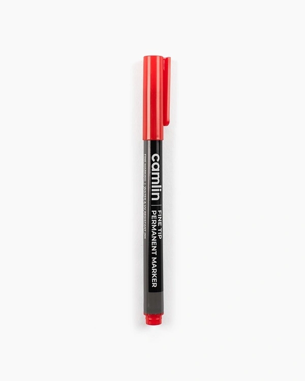 Camlin Fine Tip Permanent Markers - Red
