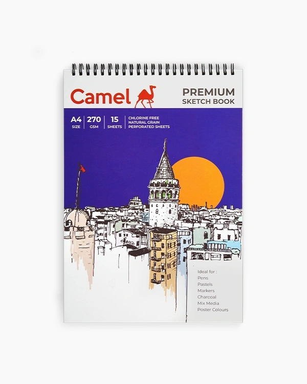 Camel Premium Sketch Book 270 GSM Individual Book in A4