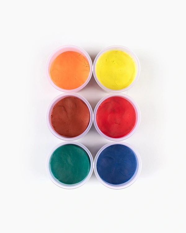 Camlin  Play  Dough  Assorted  pack  of  6  shades  in  50  g  with  Roller  Pin  and  Cutter 