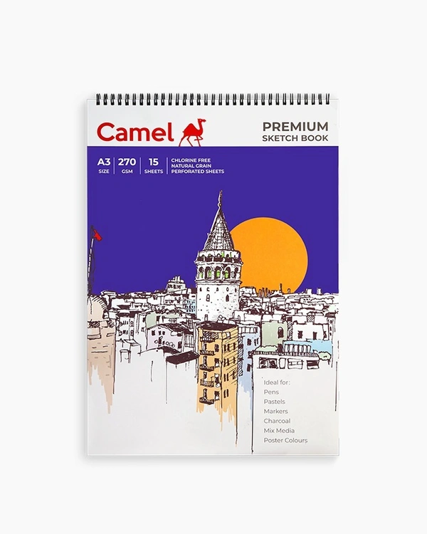 Camel Premium Sketch Book 270 GSM Individual Book in A3