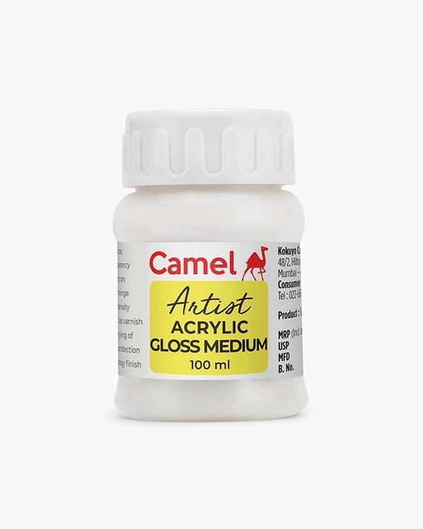 Camel Acrylic Gloss Medium Individual jar of 100 ml