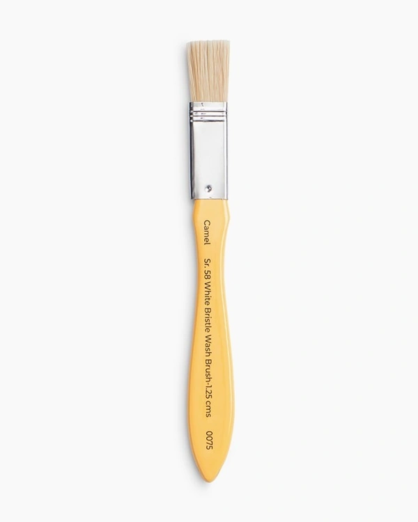 Camel White Bristle Wash Brushes Individual brush of 1.25 cm, Series 58