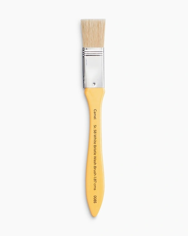 Camel White Bristle Wash Brushes Individual brush 1.87 cm, Series 58