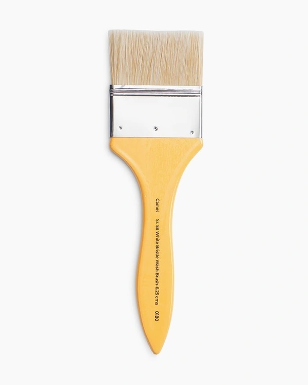 Camel White Bristle Wash Brushes Individual brush 6.25 cm, Series 58