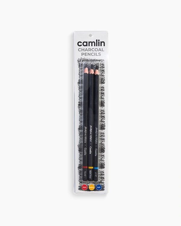 Camlin  Charcoal  Pencils  Assorted  pack  of  3  grades