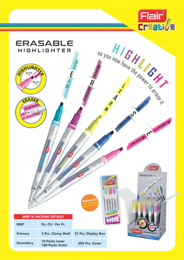 Flair Erasable highlighter set