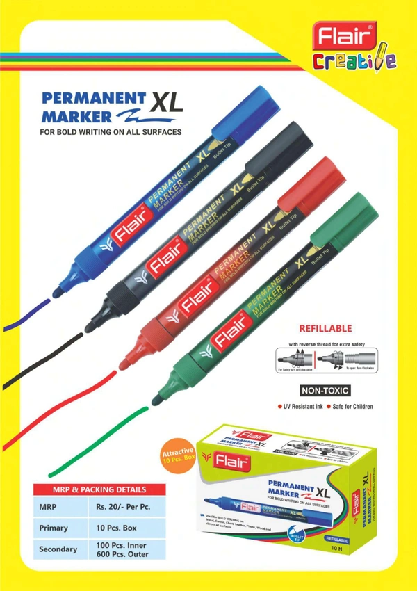 Flair Permanent XL Marker - RED