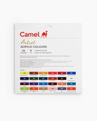 Camel  Artist  Acrylic  Colours  Assorted  pack  of  24  shades  in  9  ml